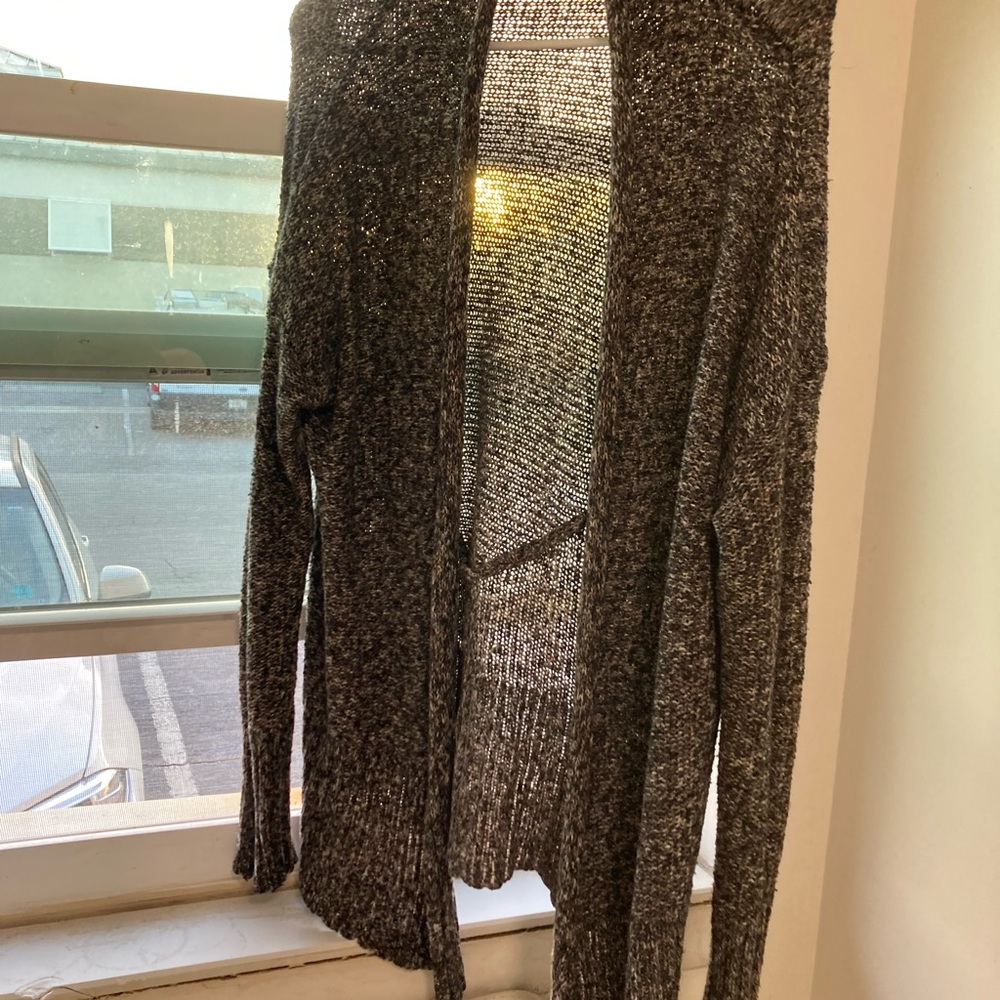 Cozy Gray Open-Front Cardigan